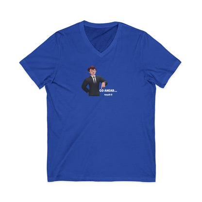 Men's V-Neck Tee – "GO AHEAD... Touch It."