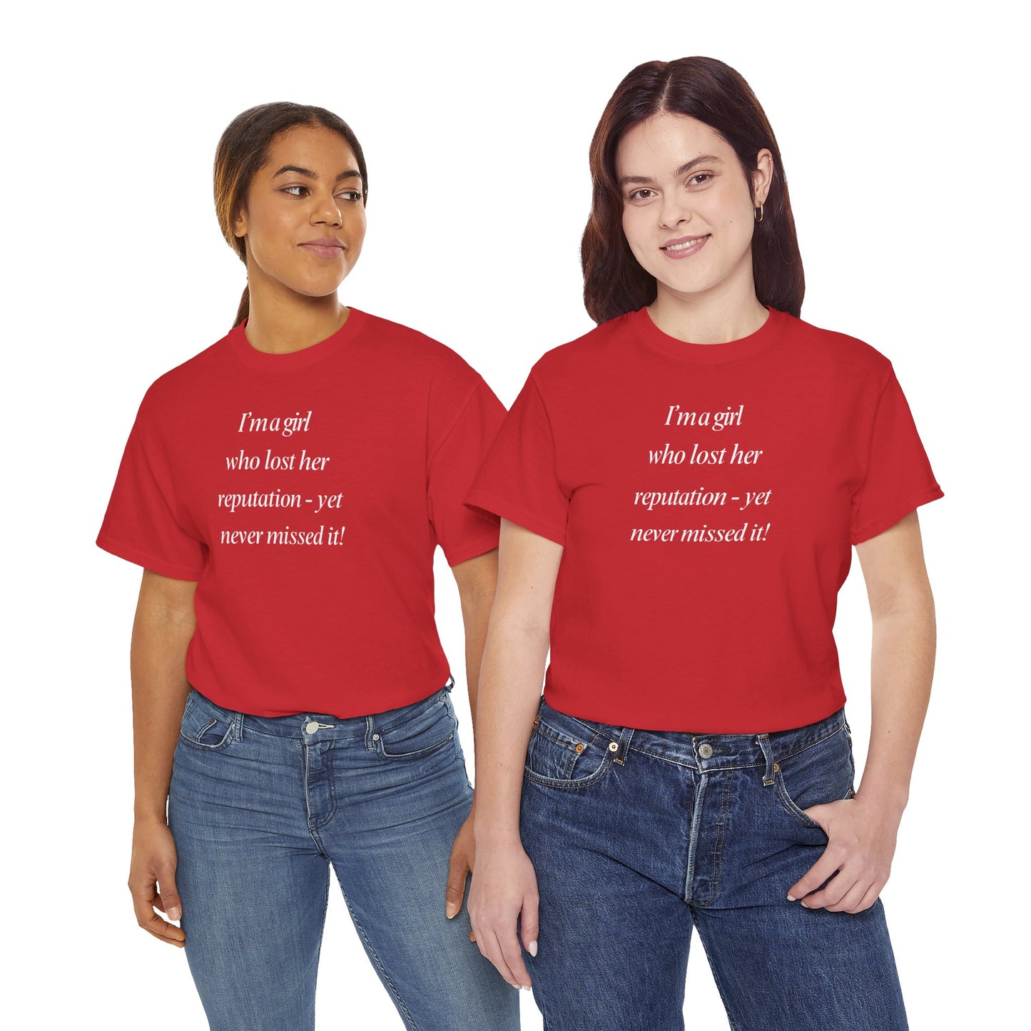 Lady's Funny T-Shirt - "I'm a girl who... "