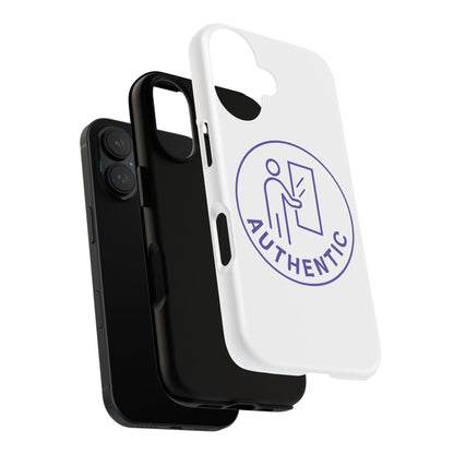 Authentic Badge Tough Phone Case — Minimalist Security Icon iPhone Cover