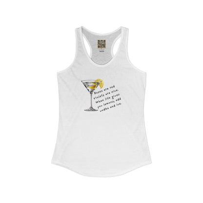 Women's Racerback Tank - "Lemons into... "