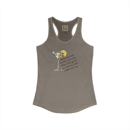 Women's Racerback Tank - "Lemons into... "