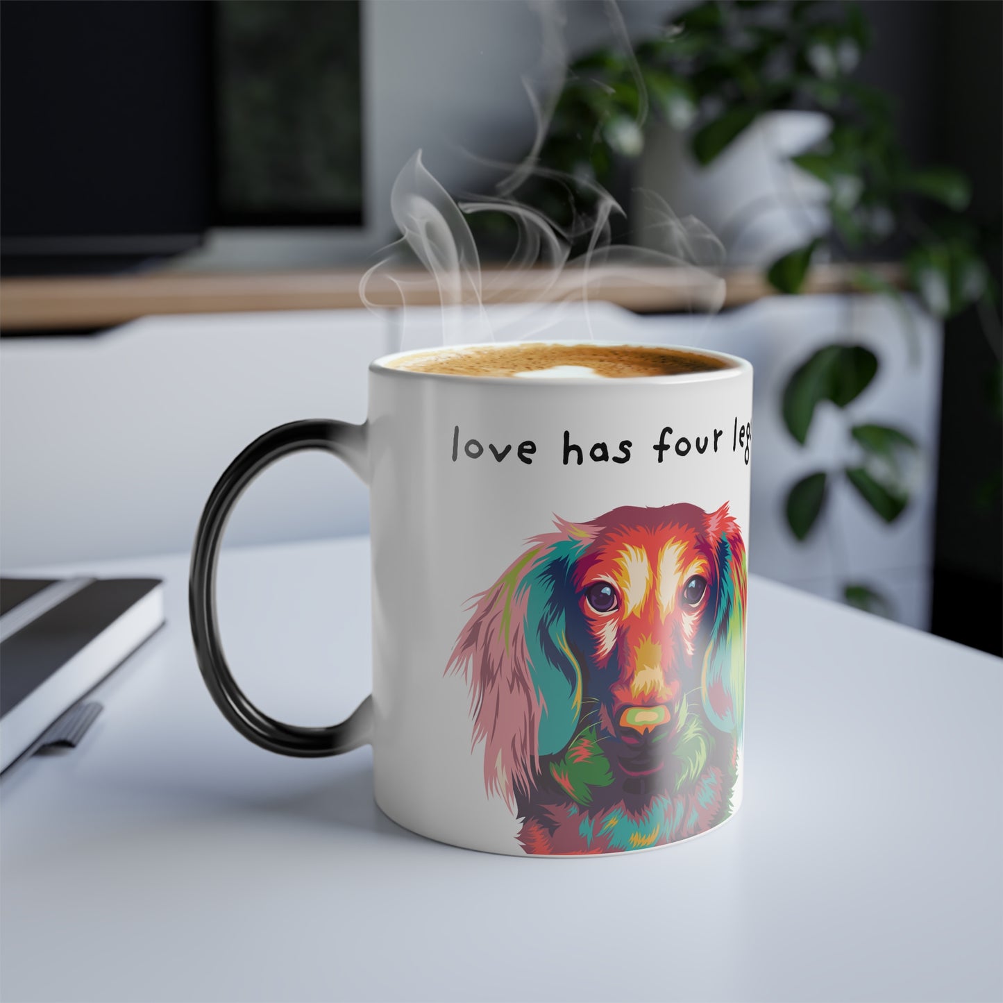 Dachsund Morphing Mug — "Love Has Four Legs" 11oz