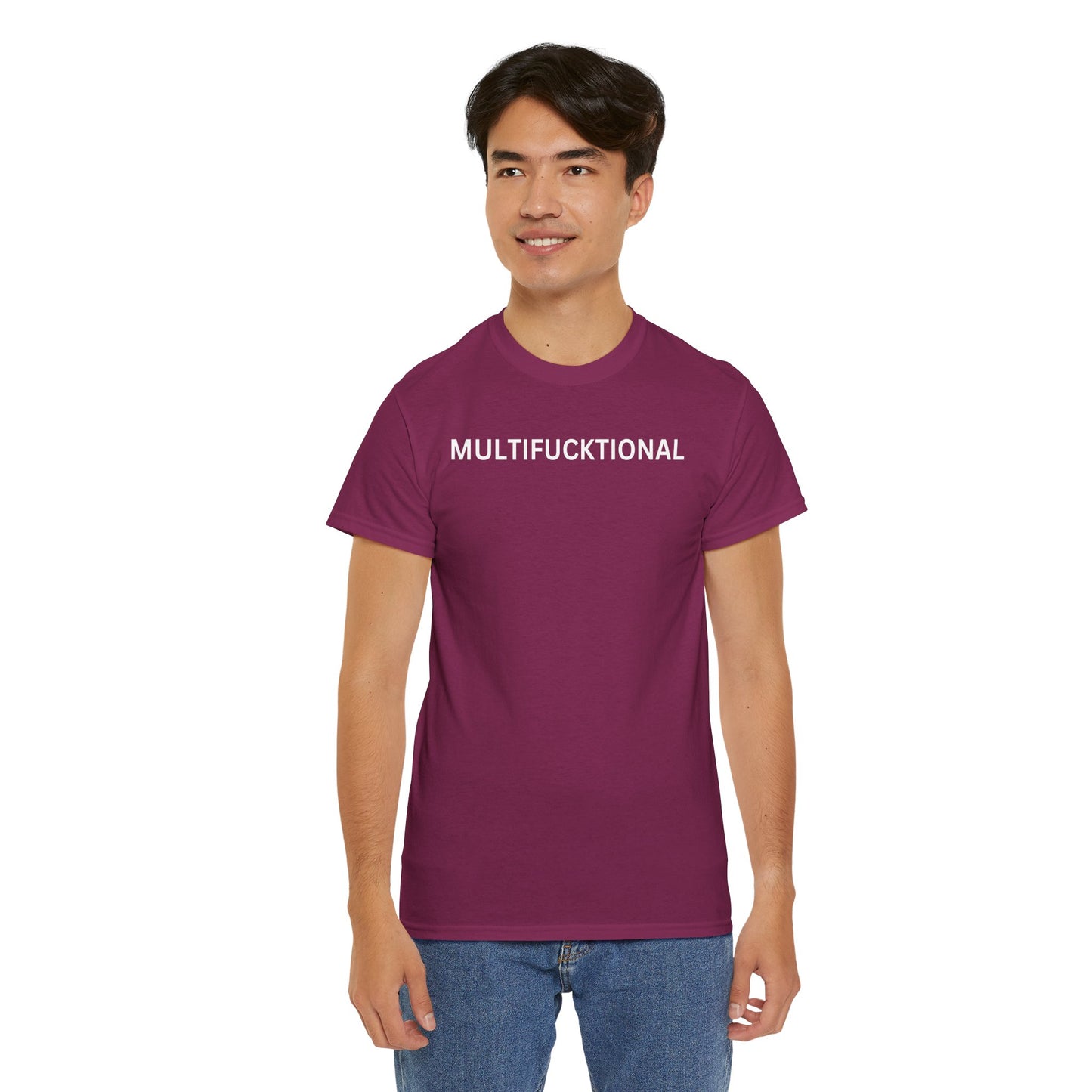 UNISEX Classic White T SHIRT — "MULTIFUCKTIONAL"