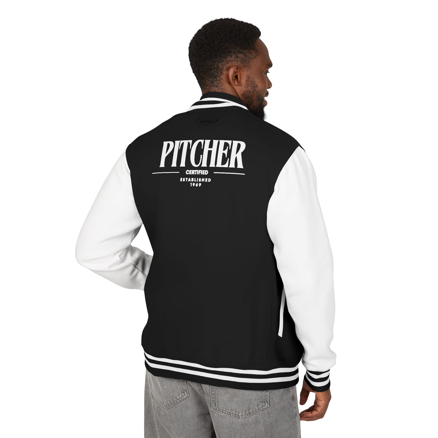 Pitcher Varsity Letterman Jacket - Retro Baseball Team Jacket