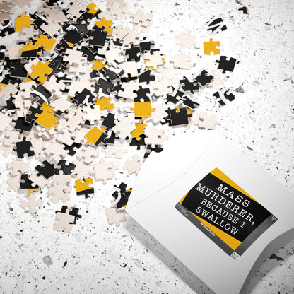 Mass Murderer Because I Swallow — Novelty Puzzle (110+ pcs)