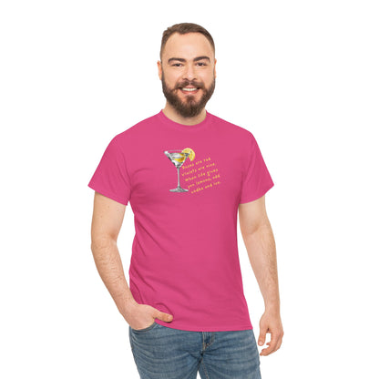 UNISEX Martini Lemon Graphic Tee — 'When life gives you lemons, make a martini'