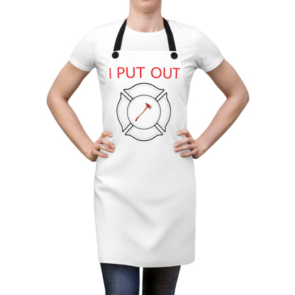 Firefighter Axe Apron — "I Put Out" Funny Firefighter Cooking Apron