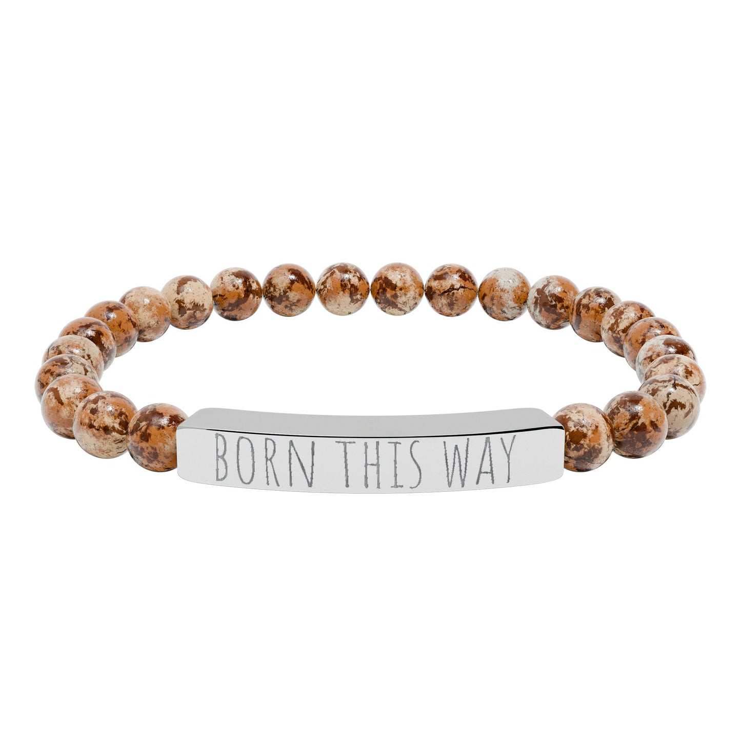 BORN THIS WAY natural stone stretch bracelet