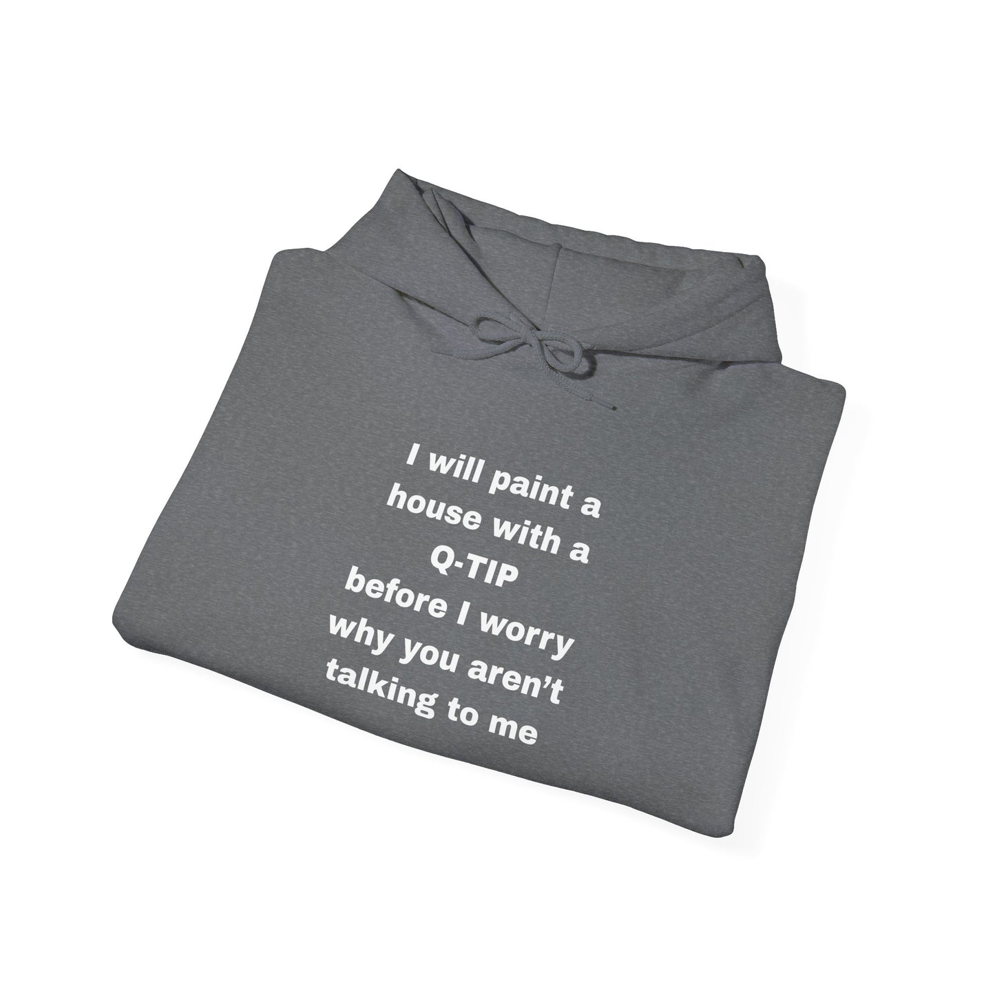 UNISEX Hoodie — "I Will Paint a House with a Q‑Tip... "