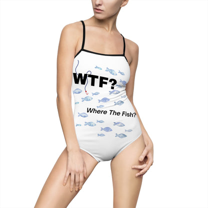 Women's One-Piece Swimsuit — "WTF? Where The Fish? "