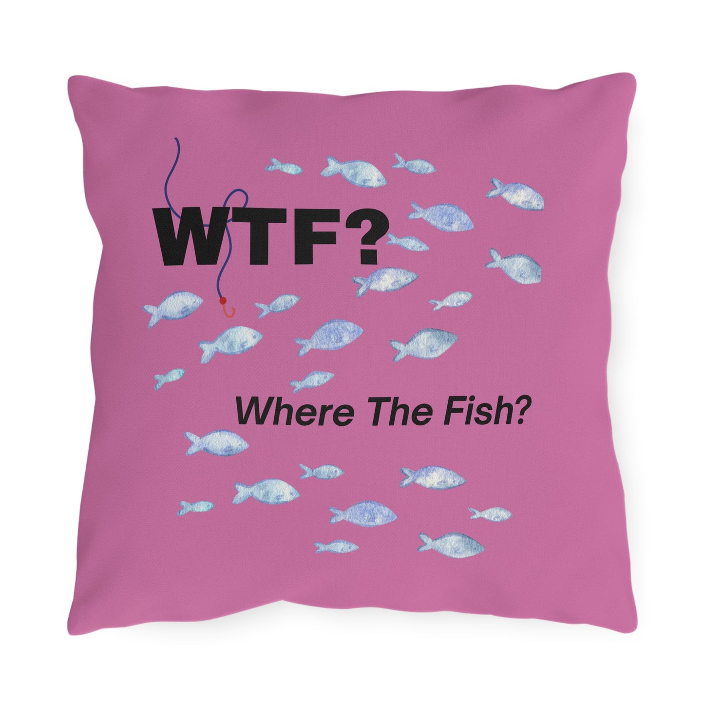 Outdoor Throw Pillow - "WTF? Where...  "