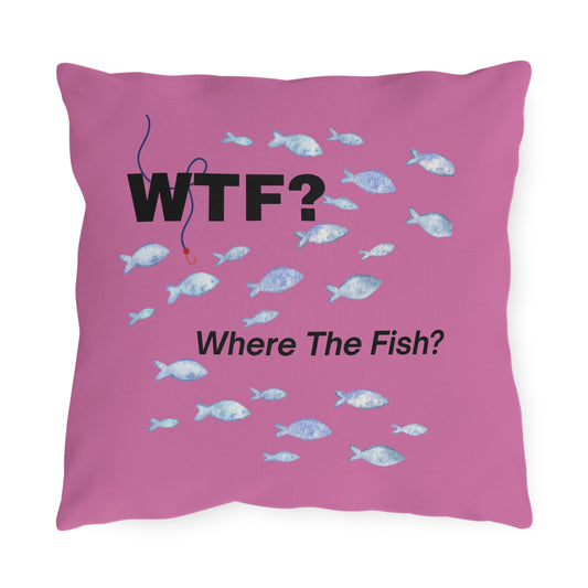Outdoor Throw Pillow - "WTF? Where...  "