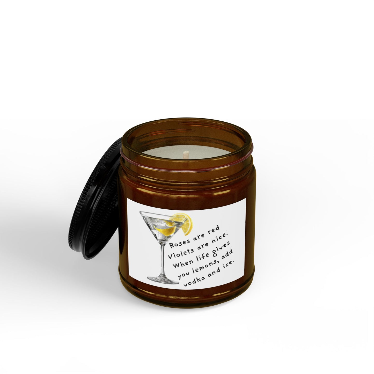 Scented Soy Candle — 'Roses are red…add vodka and ice' (4oz & 9oz)