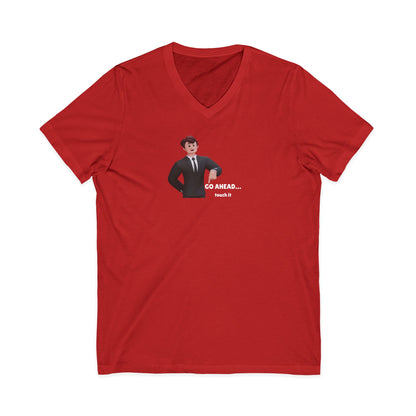 Men's V-Neck Tee – "GO AHEAD... Touch It."