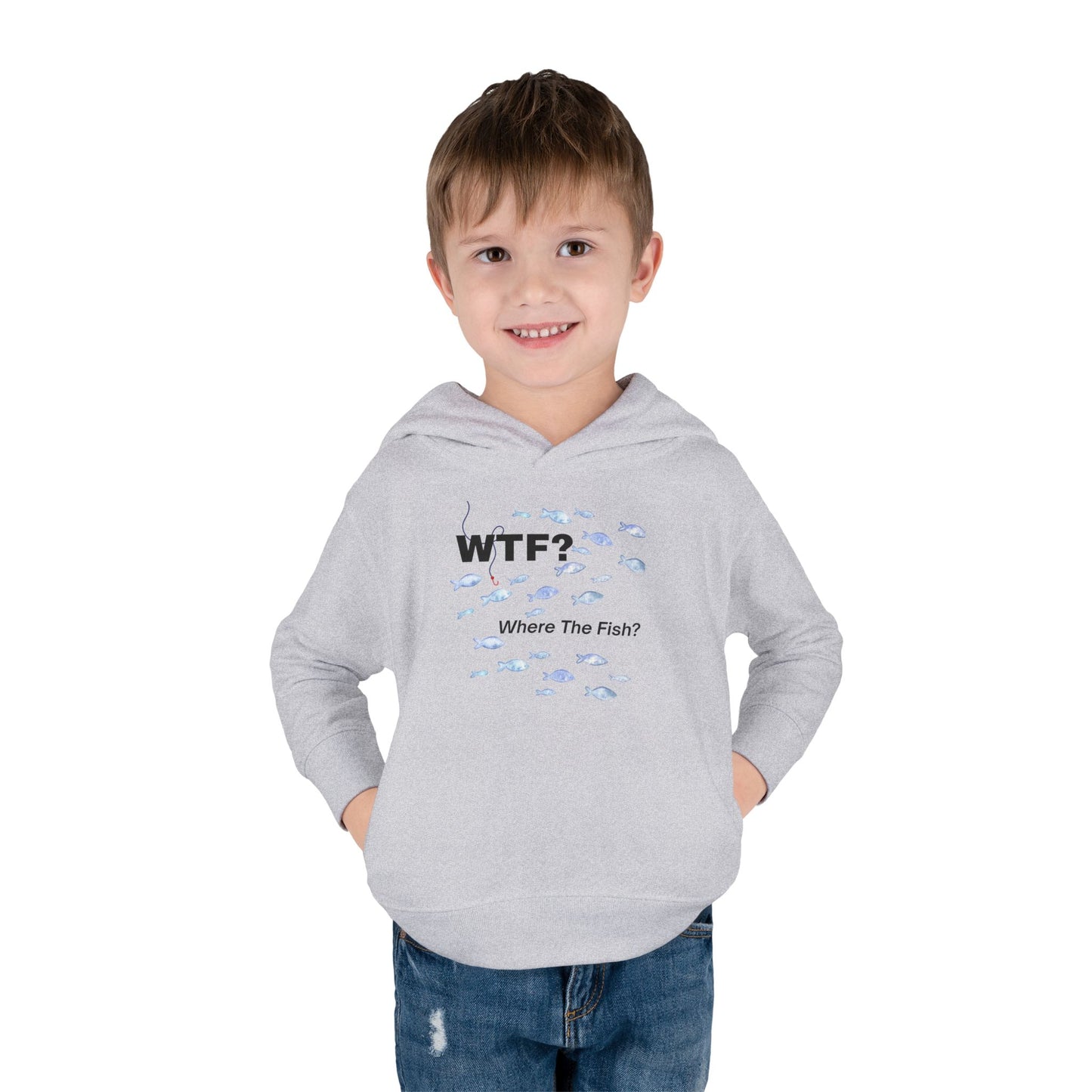 UNISEX Toddler Hoodie — "WTF? Where The Fish?"   2T - 6T