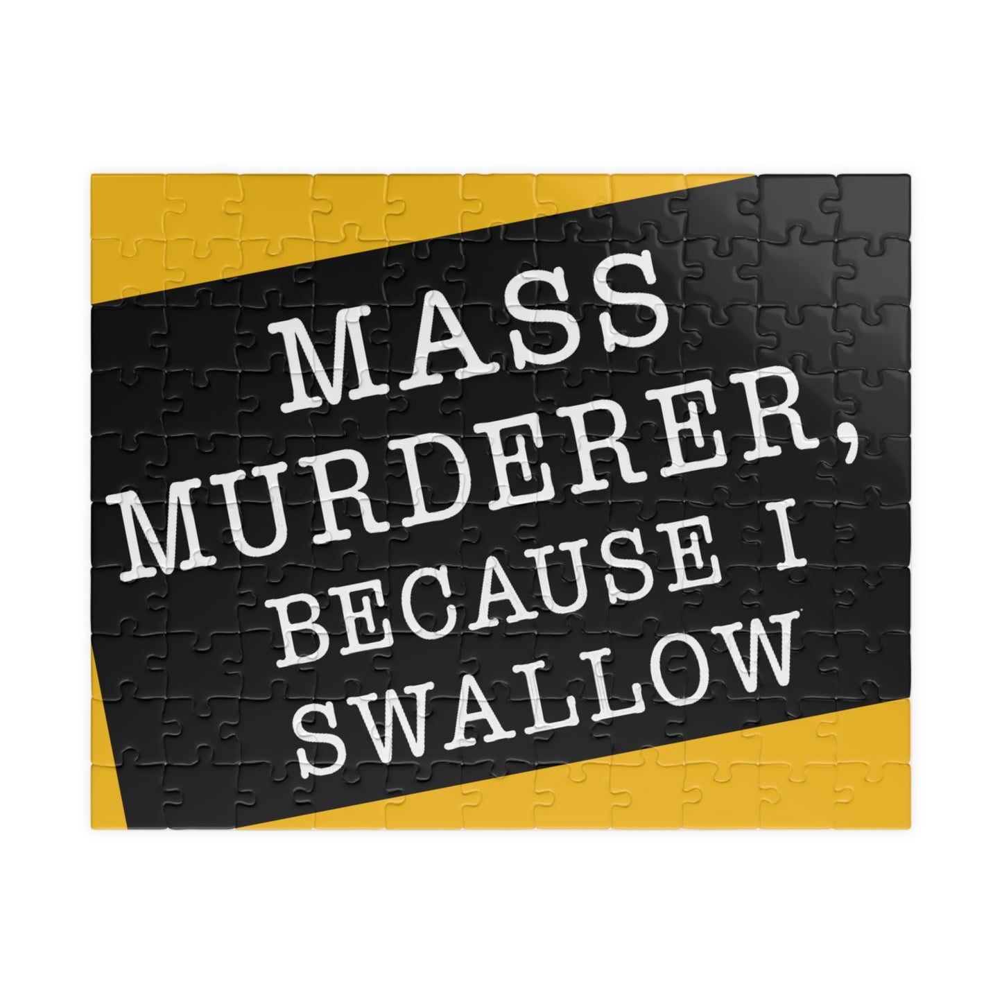 Mass Murderer Because I Swallow — Novelty Puzzle (110+ pcs)