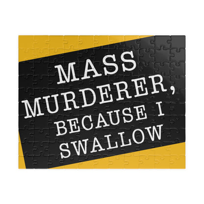 Mass Murderer Because I Swallow — Novelty Puzzle (110+ pcs)