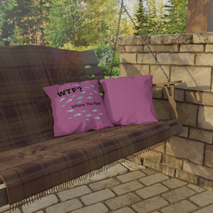Outdoor Throw Pillow - "WTF? Where...  "
