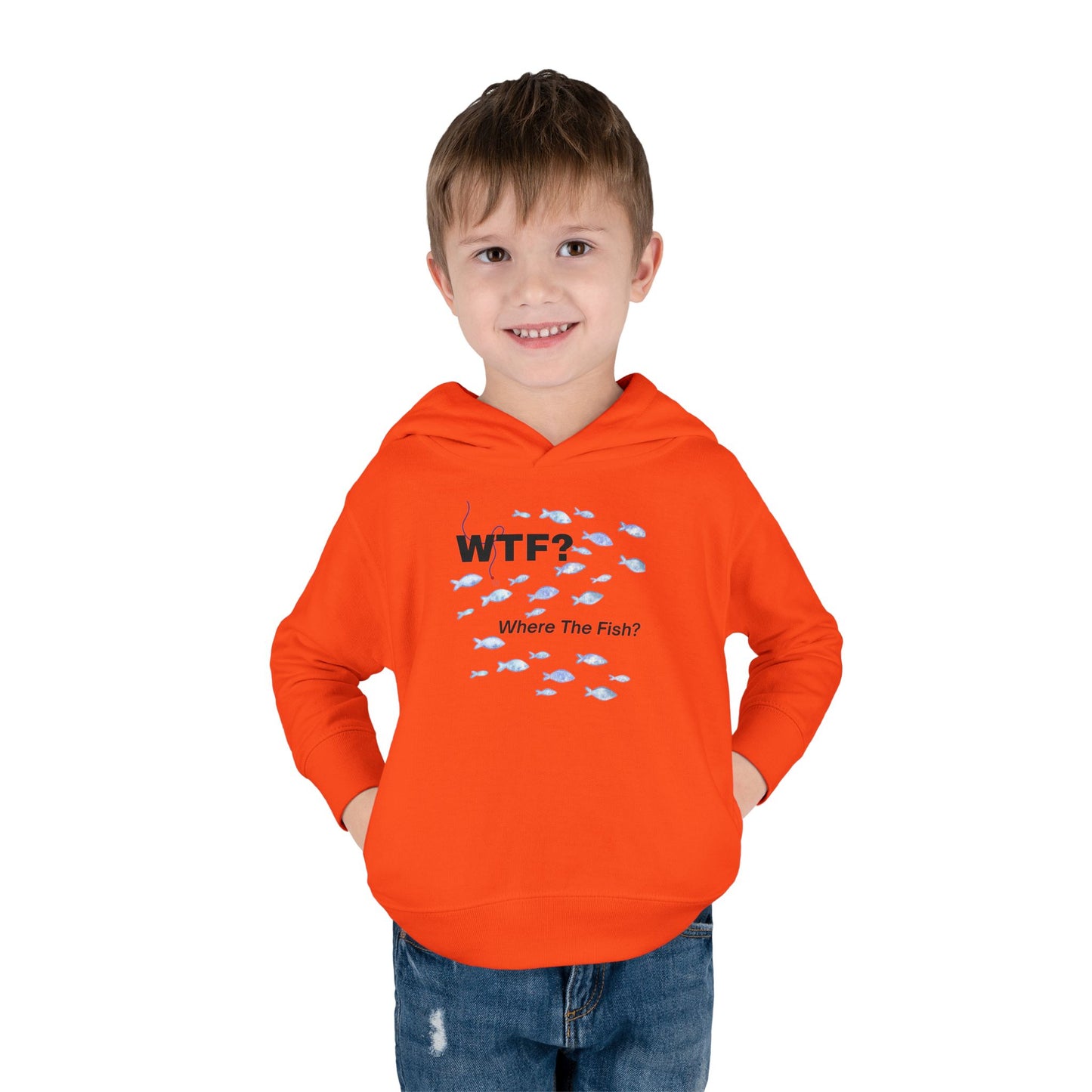 UNISEX Toddler Hoodie — "WTF? Where The Fish?"   2T - 6T
