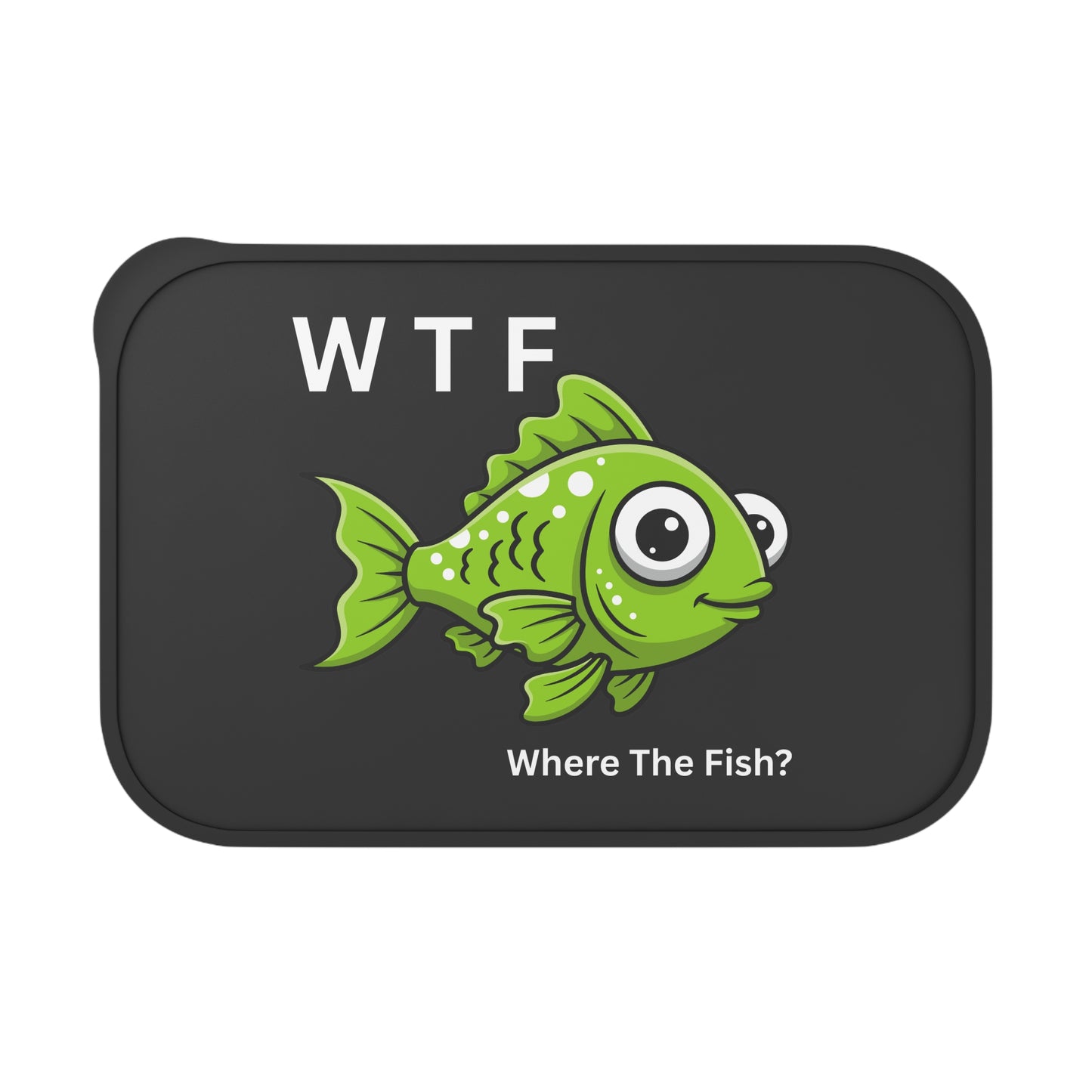 PLA Bento Box — 'WTF Where The Fish?' Lunch Container with Utensils