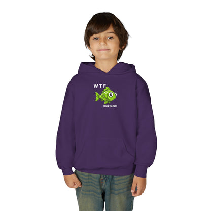 UNISEX Youth Hoodie — "WTF Where The Fish?"