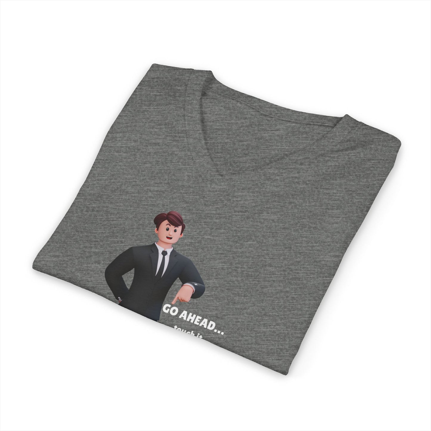 Men's V-Neck Tee – "GO AHEAD... Touch It."