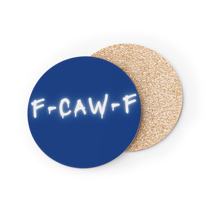 Coaster — "F-CAW-F" SET OF 4 (Blue)