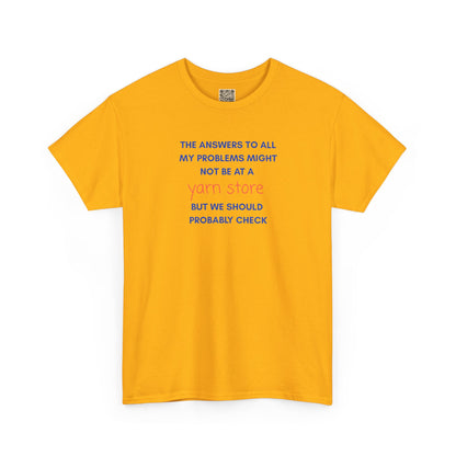 T-Shirt — “YARN STORE... "