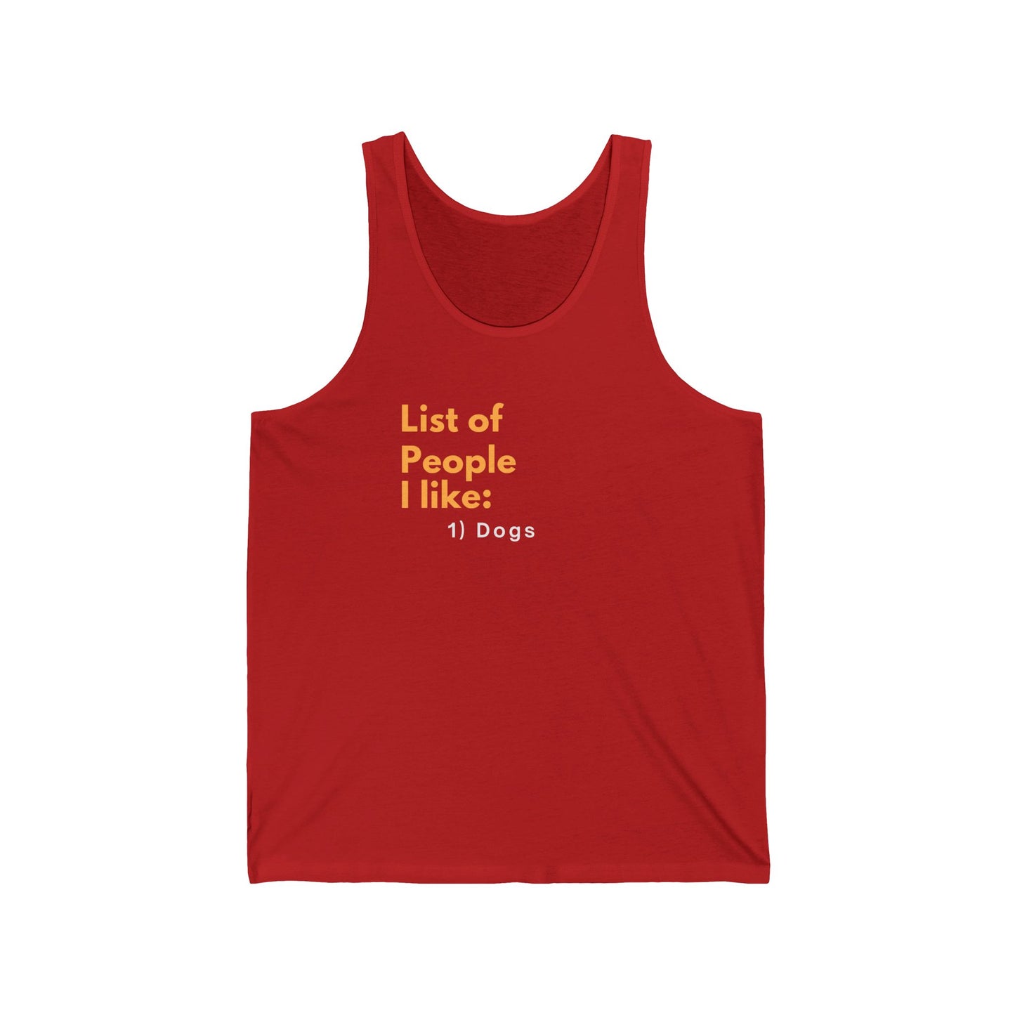 Tank Top — "List of People..."