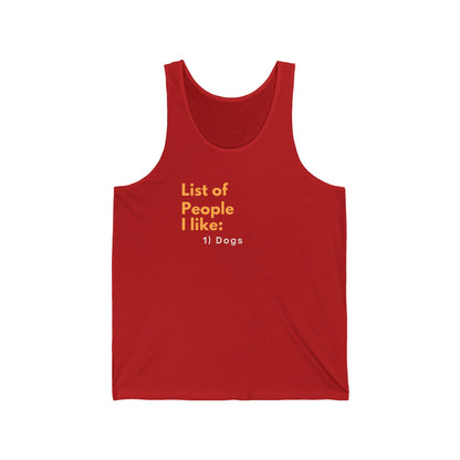 Tank Top — "List of People..."