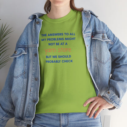 T-Shirt — “YARN STORE... "