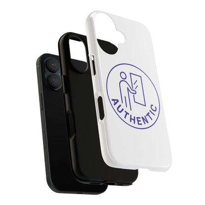 Authentic Badge Tough Phone Case — Minimalist Security Icon iPhone Cover