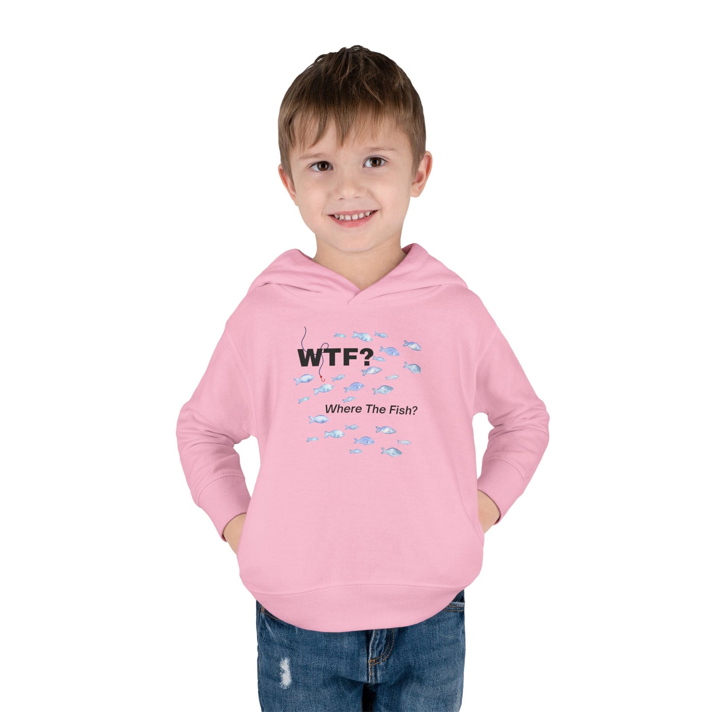 UNISEX Toddler Hoodie — "WTF? Where The Fish?"   2T - 6T