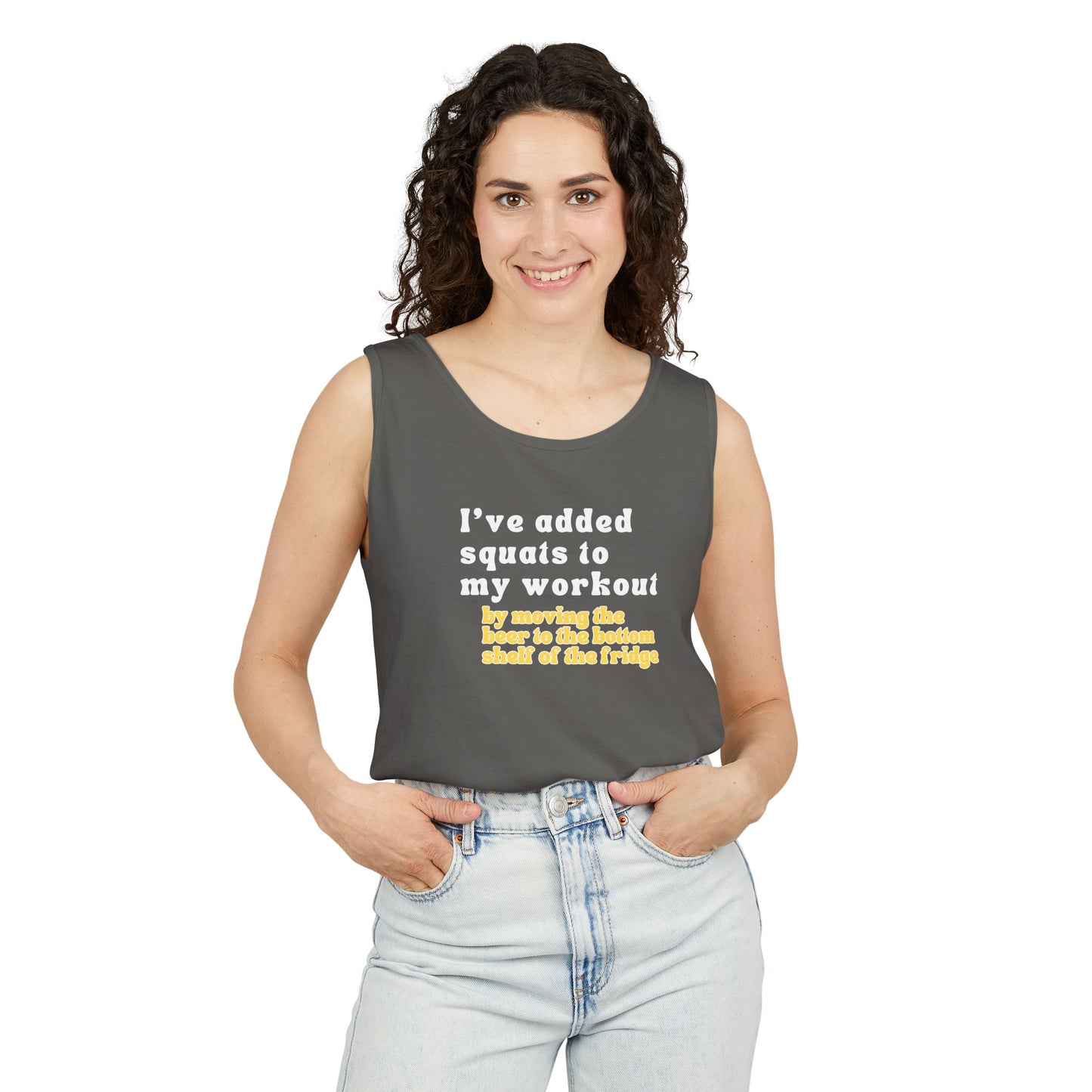 UNISEX Workout Tank Top — "I’VE ADDED SQUATS TO MY... "