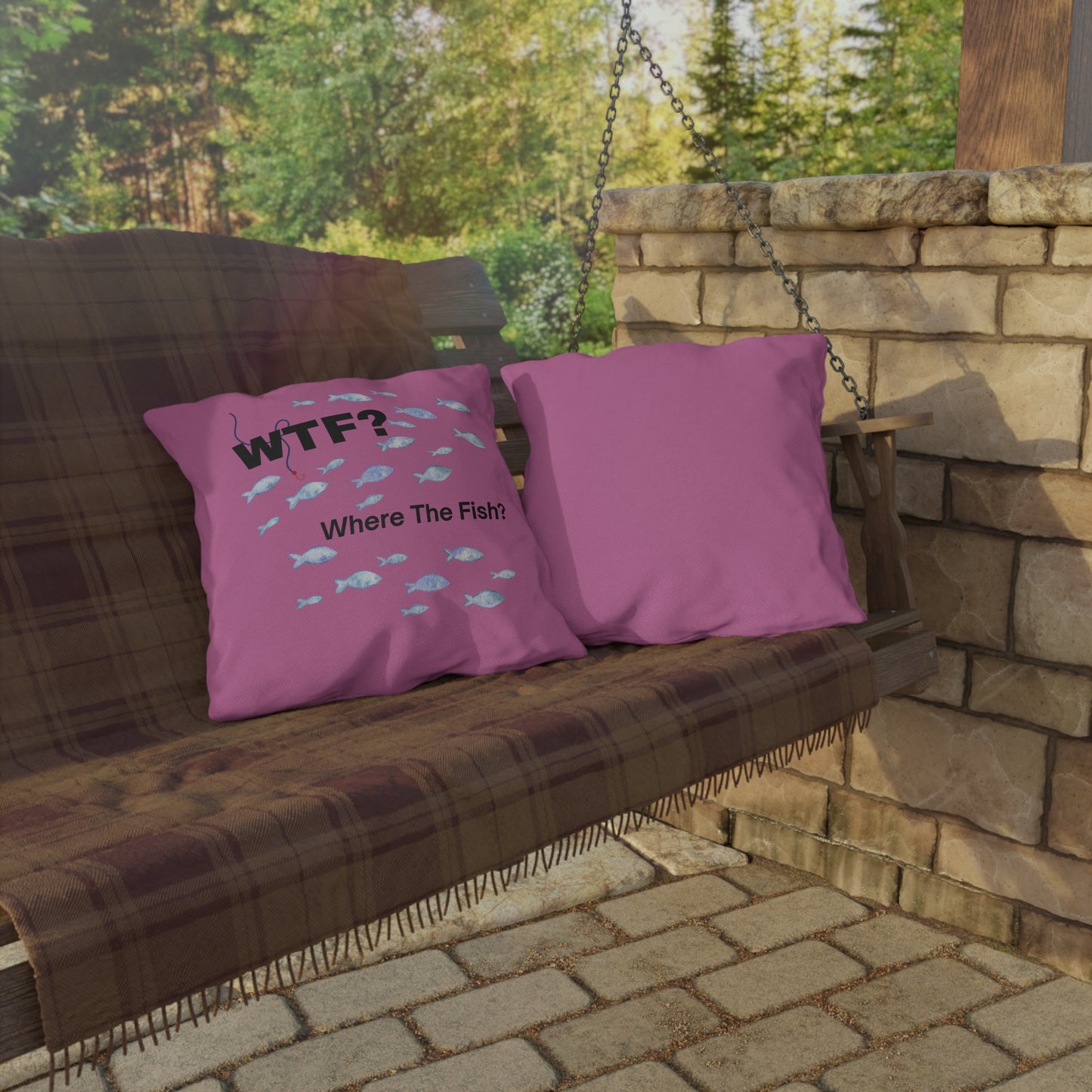 Outdoor Throw Pillow - "WTF? Where...  "