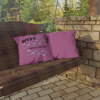 Outdoor Throw Pillow - "WTF? Where...  "