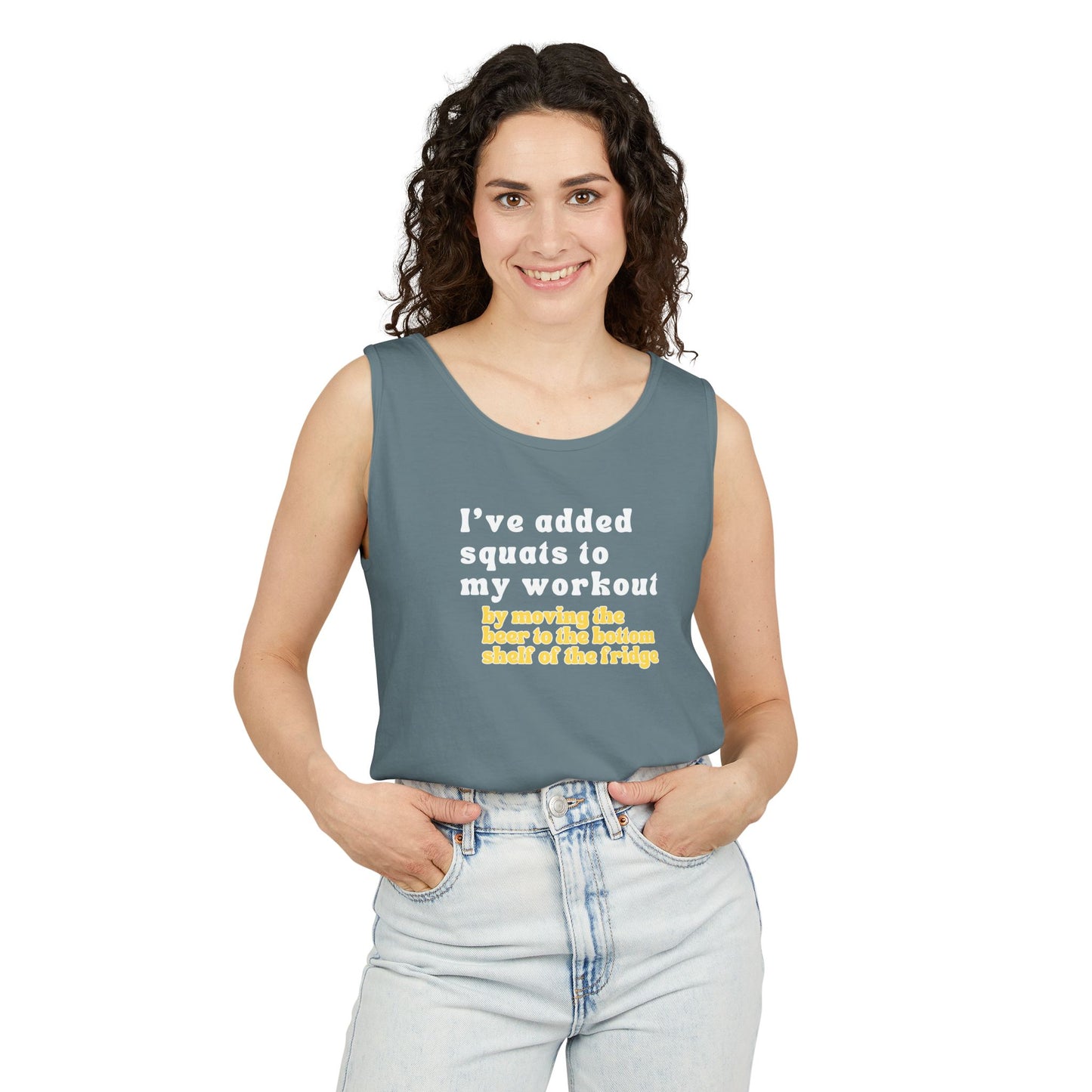 UNISEX Workout Tank Top — "I’VE ADDED SQUATS TO MY... "