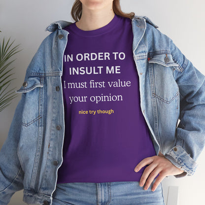 UNIQUE Tee — "IN ORDER TO..."