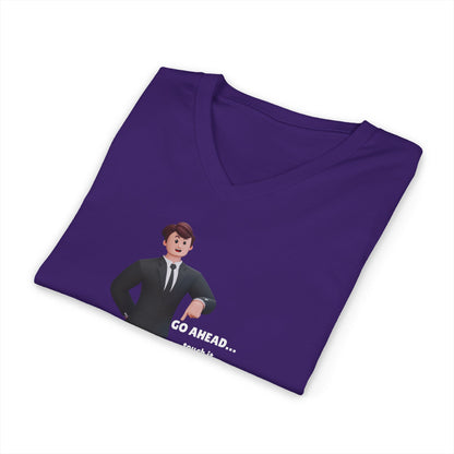 Men's V-Neck Tee – "GO AHEAD... Touch It."