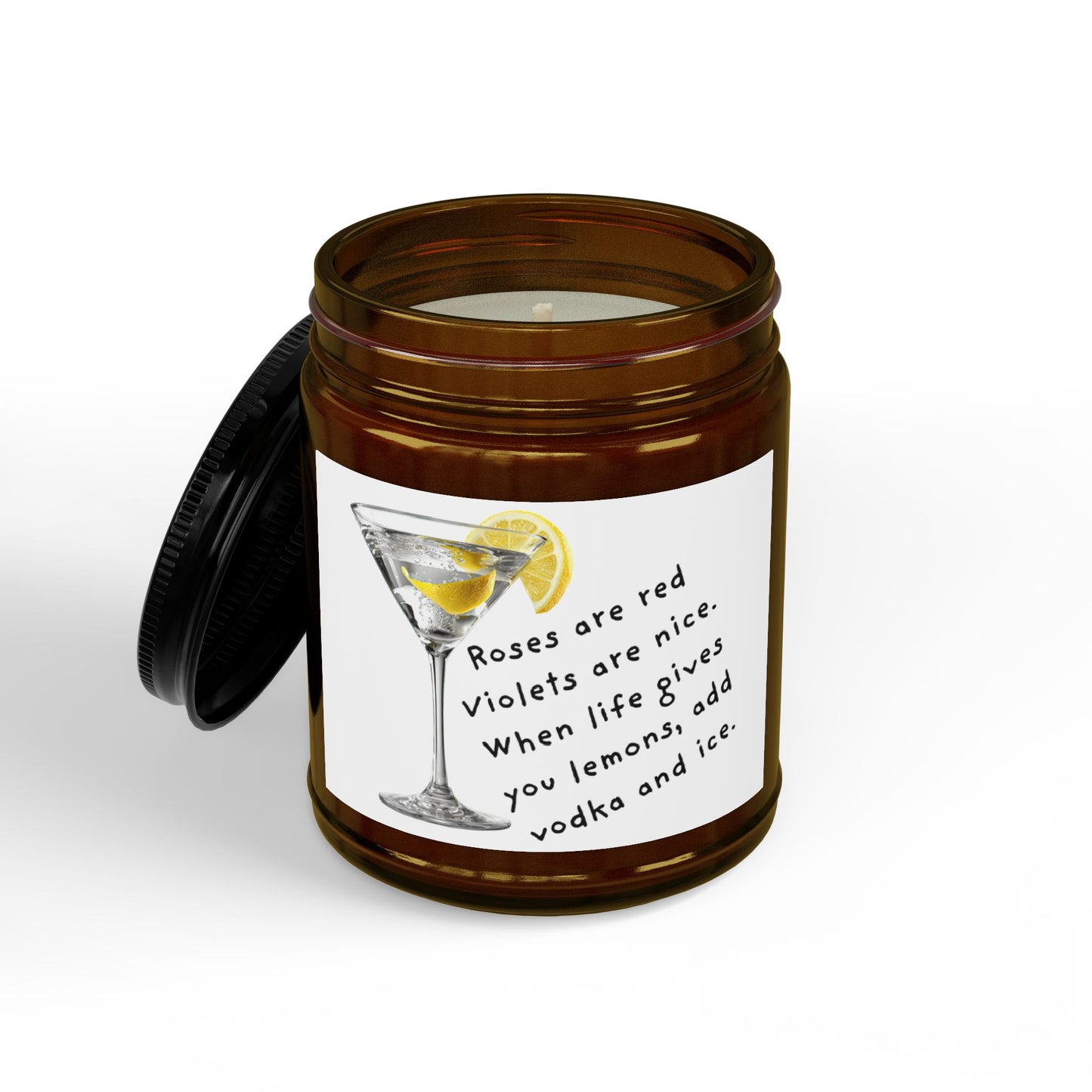 Scented Soy Candle — 'Roses are red…add vodka and ice' (4oz & 9oz)