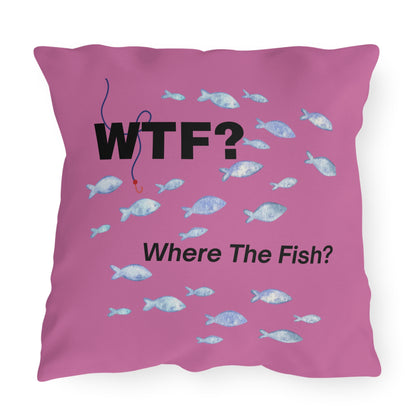 Outdoor Throw Pillow - "WTF? Where...  "