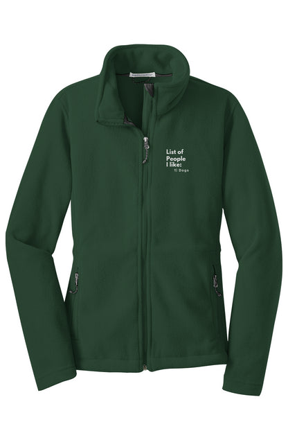 Womens Value Fleece Jacket - "LIST OF..."