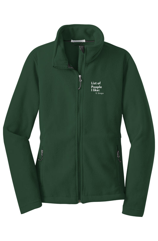 Womens Value Fleece Jacket - "LIST OF..."