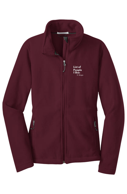 Womens Value Fleece Jacket - "LIST OF..."