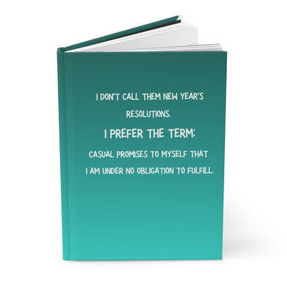 Hardcover Journal — "Funny New Year's Resolutions... "