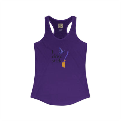 Women's Racerback Tank - "I DRIVE STICK... "