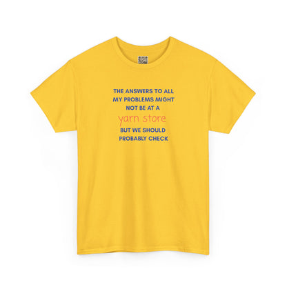 T-Shirt — “YARN STORE... "