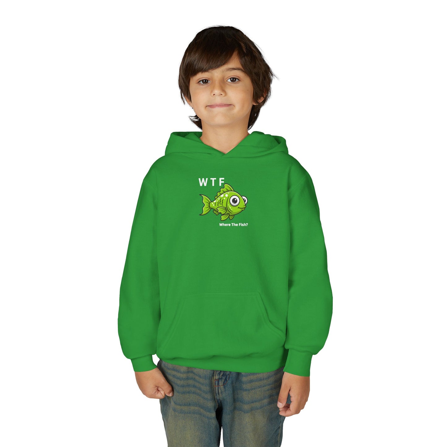 UNISEX Youth Hoodie — "WTF Where The Fish?"