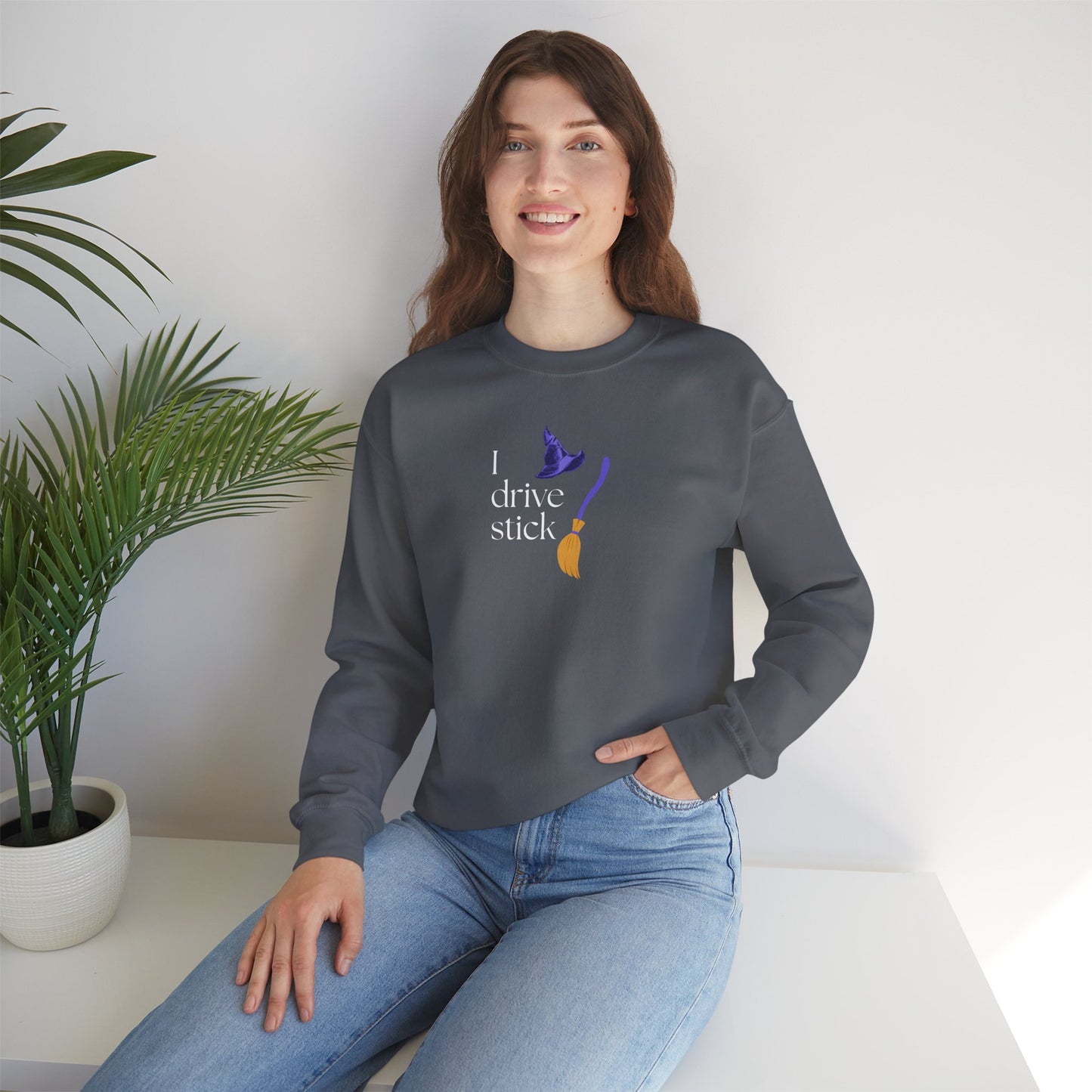 UNISEX Sweatshirt — “I Drive Stick”