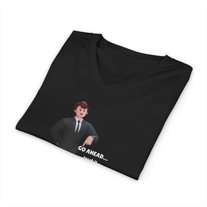 Men's V-Neck Tee – "GO AHEAD... Touch It."
